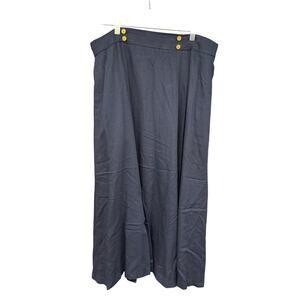 Maggie Lawrence Navy Maxi Pleated Skirt 18/20 Classic Curvy Vintage Stretchy